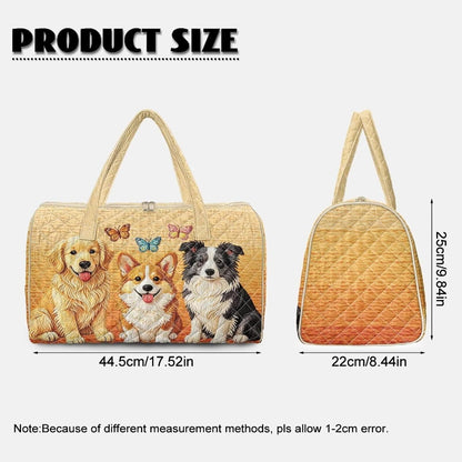 Cactus Quilted Gym Bag For Women, Quilt Large Tote Bag Holds Travel Essentials Clothes Makeup, Padded Top Handles, Lightweight Open Top with Inner Pockets to Store Cosmetics & Small Essentials
