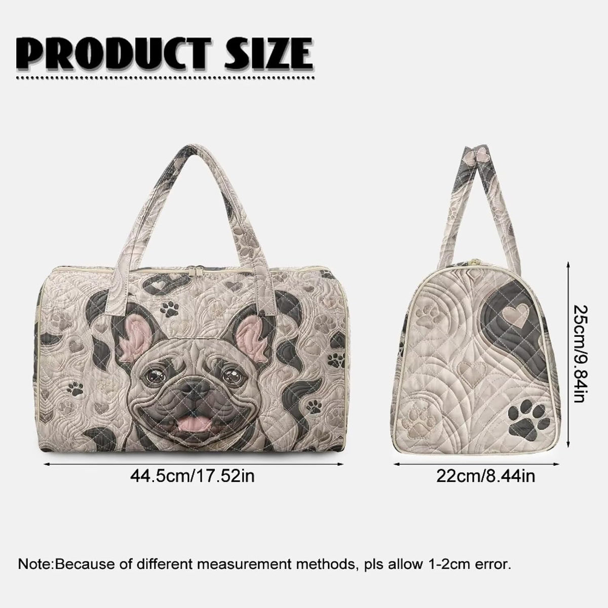 Cactus Quilted Gym Bag For Women, Quilt Large Tote Bag Holds Travel Essentials Clothes Makeup, Padded Top Handles, Lightweight Open Top with Inner Pockets to Store Cosmetics & Small Essentials