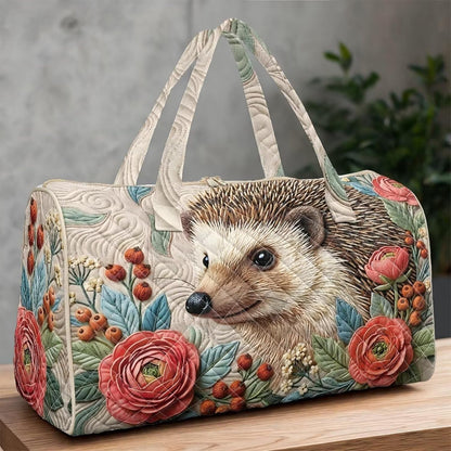 Cactus Quilted Gym Bag For Women, Quilt Large Tote Bag Holds Travel Essentials Clothes Makeup, Padded Top Handles, Lightweight Open Top with Inner Pockets to Store Cosmetics & Small Essentials
