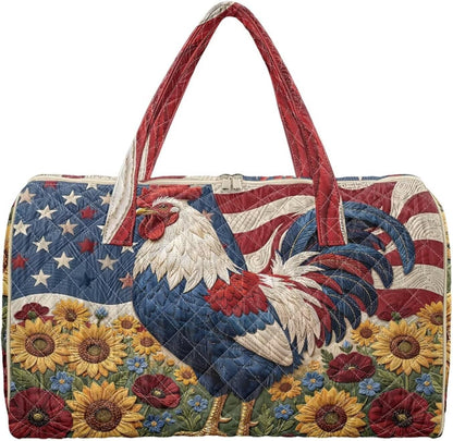 Cactus Quilted Gym Bag For Women, Quilt Large Tote Bag Holds Travel Essentials Clothes Makeup, Padded Top Handles, Lightweight Open Top with Inner Pockets to Store Cosmetics & Small Essentials