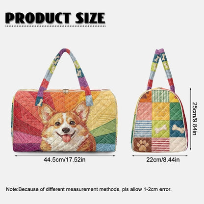 Cactus Quilted Gym Bag For Women, Quilt Large Tote Bag Holds Travel Essentials Clothes Makeup, Padded Top Handles, Lightweight Open Top with Inner Pockets to Store Cosmetics & Small Essentials