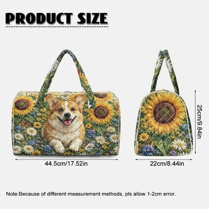 Cactus Quilted Gym Bag For Women, Quilt Large Tote Bag Holds Travel Essentials Clothes Makeup, Padded Top Handles, Lightweight Open Top with Inner Pockets to Store Cosmetics & Small Essentials