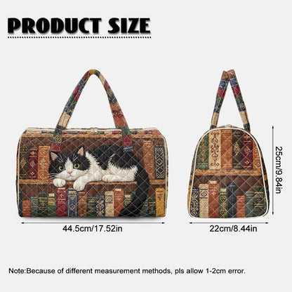 Cactus Quilted Gym Bag For Women, Quilt Large Tote Bag Holds Travel Essentials Clothes Makeup, Padded Top Handles, Lightweight Open Top with Inner Pockets to Store Cosmetics & Small Essentials