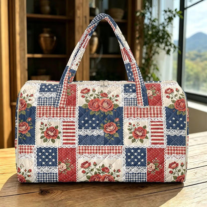Cactus Quilted Gym Bag For Women, Quilt Large Tote Bag Holds Travel Essentials Clothes Makeup, Padded Top Handles, Lightweight Open Top with Inner Pockets to Store Cosmetics & Small Essentials