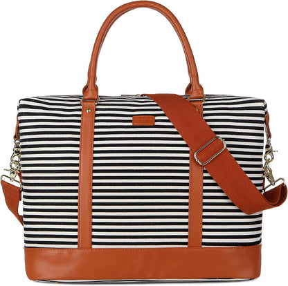 HB-28 Ladies Women Canvas Travel Weekender Bag Overnight Carry-on Duffel Tote Bag
