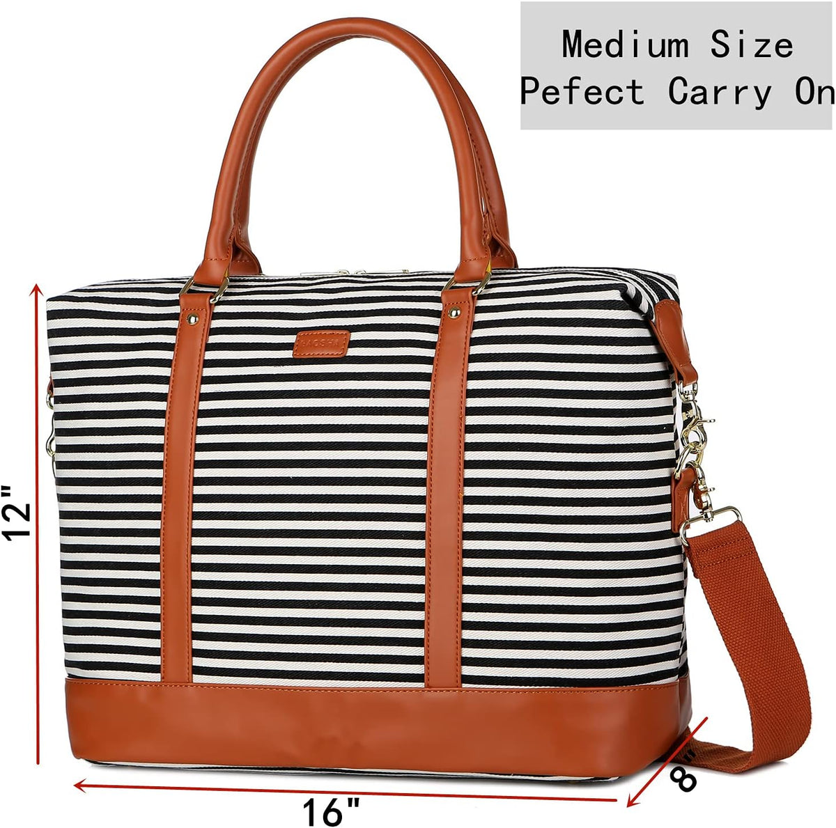 HB-28 Ladies Women Canvas Travel Weekender Bag Overnight Carry-on Duffel Tote Bag