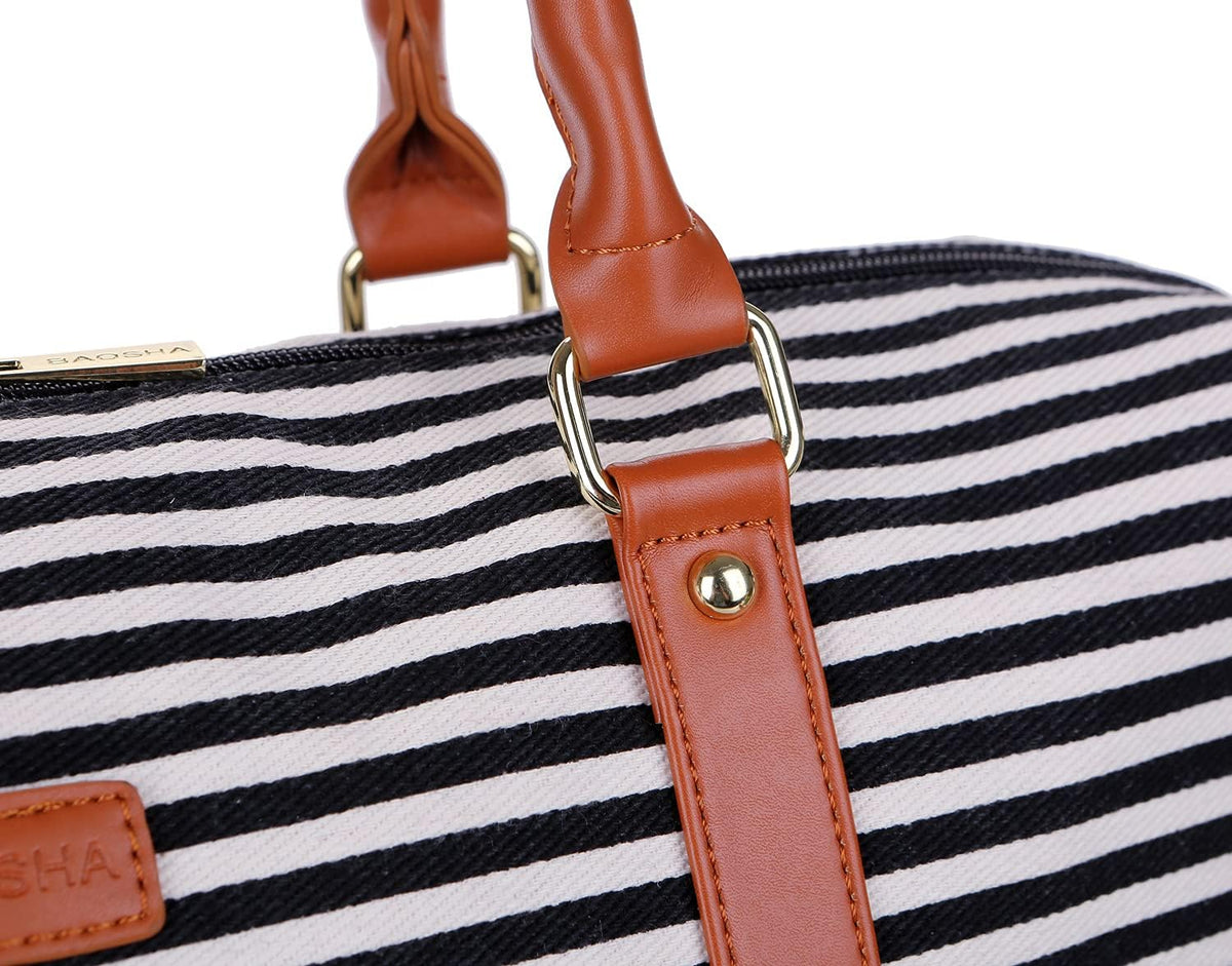 HB-28 Ladies Women Canvas Travel Weekender Bag Overnight Carry-on Duffel Tote Bag