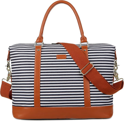 HB-28 Ladies Women Canvas Travel Weekender Bag Overnight Carry-on Duffel Tote Bag
