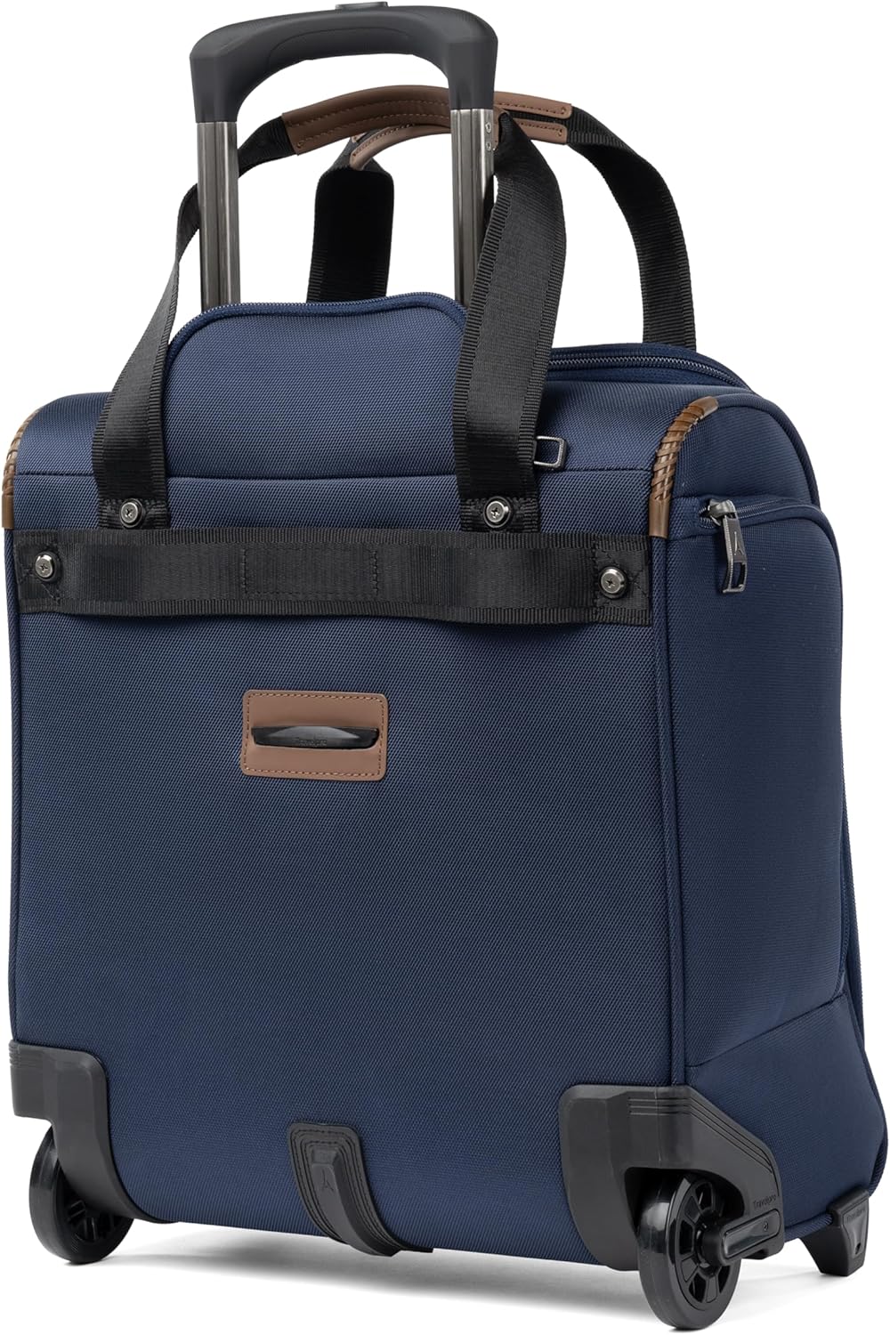 Crew Classic Lightweight Softside Luggage, Rolling Underseat Carry on Bag, 14" Laptop or Tablet Sleeve, Men and Women, 17-Inch, Patriot Blue