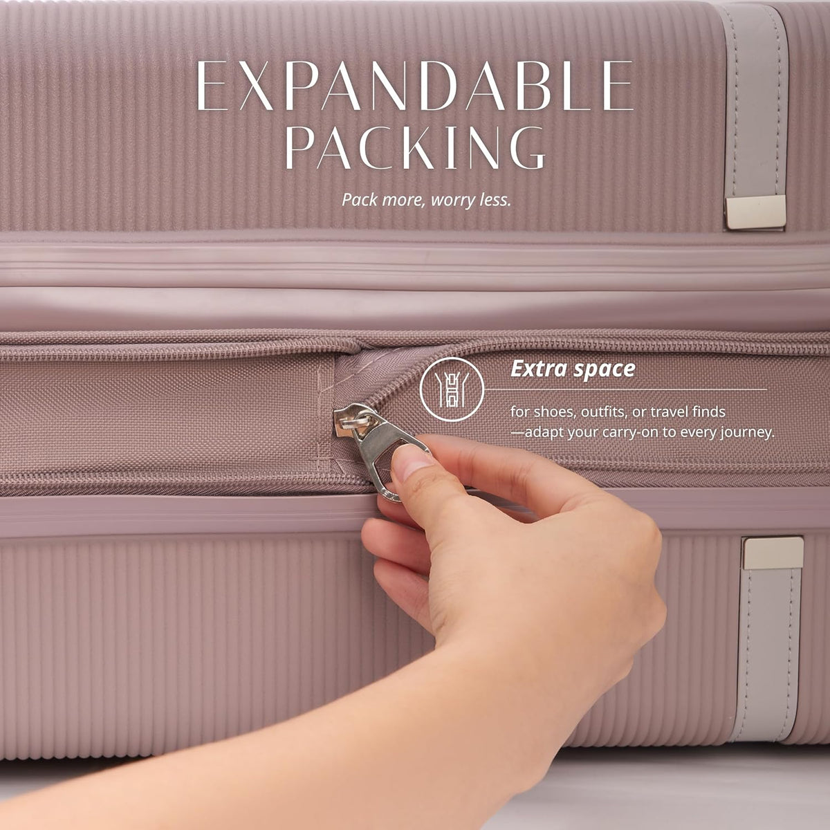 Florence Hardside Carry-On Luggage with Spinner Wheels, Lightweight Expandable Suitcase with TSA Lock, Artist-Inspired Stylish Travel Luggage for Women, 20-Inch, Aqua Mist