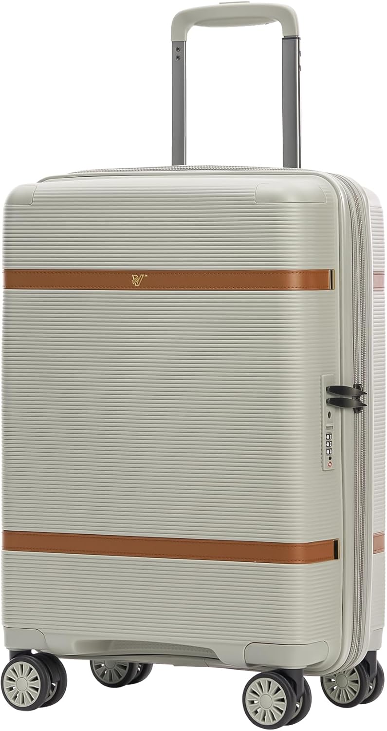 Florence Hardside Carry-On Luggage with Spinner Wheels, Lightweight Expandable Suitcase with TSA Lock, Artist-Inspired Stylish Travel Luggage for Women, 20-Inch, Aqua Mist