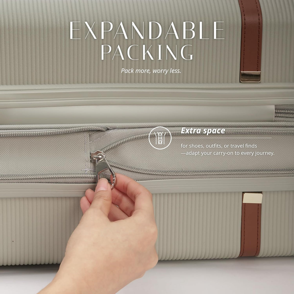 Florence Hardside Carry-On Luggage with Spinner Wheels, Lightweight Expandable Suitcase with TSA Lock, Artist-Inspired Stylish Travel Luggage for Women, 20-Inch, Aqua Mist