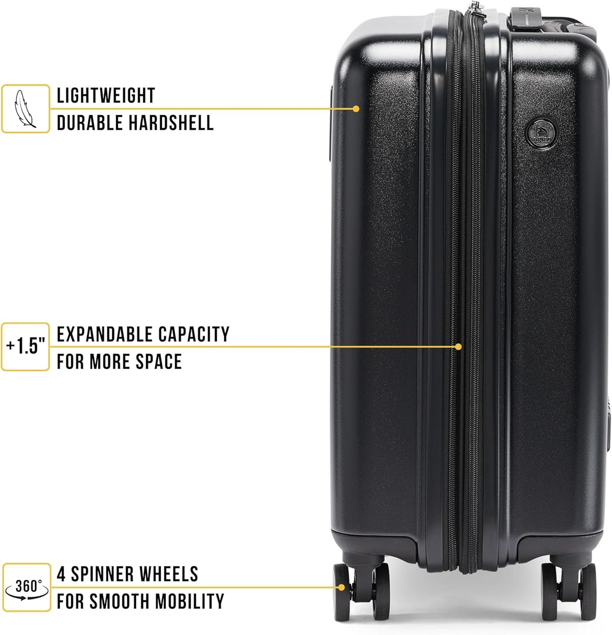 Amazon Exclusive On the Go 21" Hardshell Lightweight Expandable Carry-On Luggage with Spinner Wheels,Burgundy