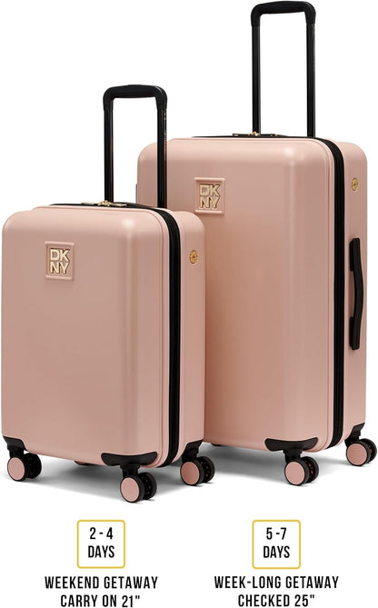 Amazon Exclusive On the Go 21" Hardshell Lightweight Expandable Carry-On Luggage with Spinner Wheels,Burgundy