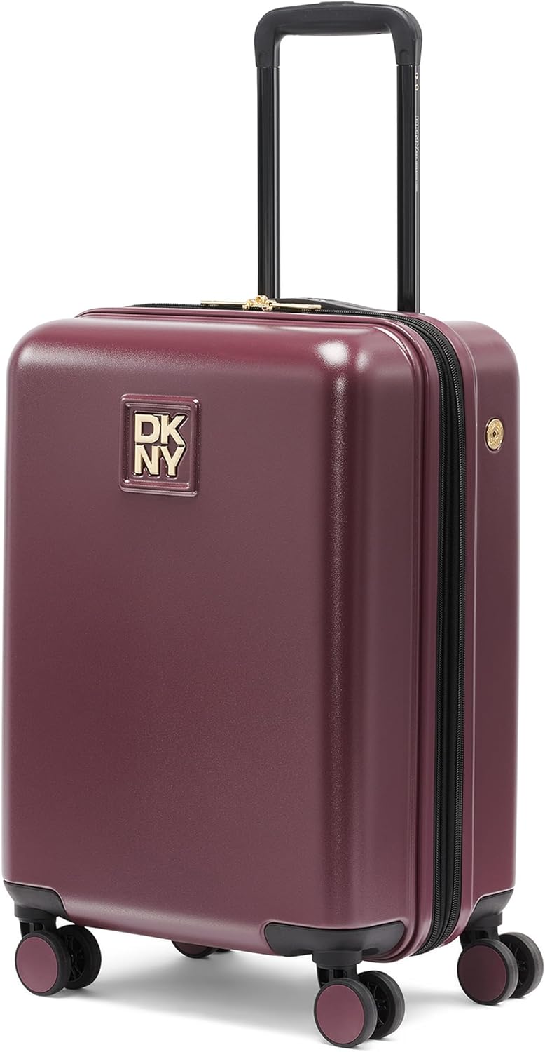 Amazon Exclusive On the Go 21" Hardshell Lightweight Expandable Carry-On Luggage with Spinner Wheels,Burgundy
