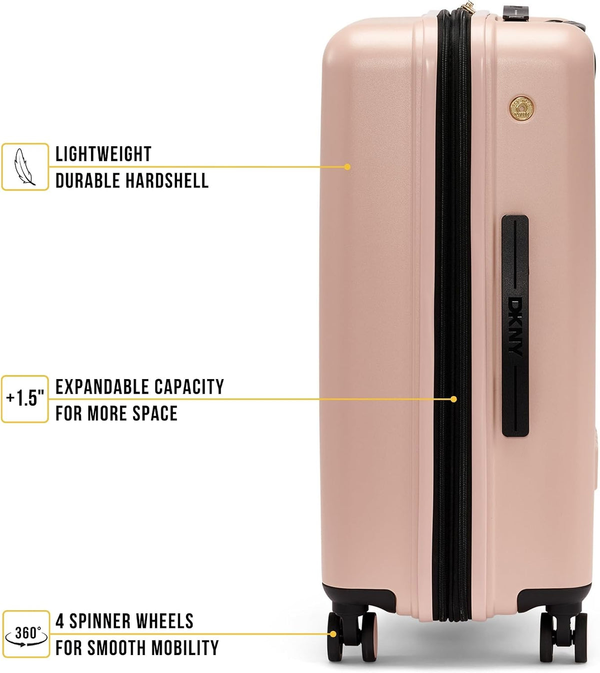 Amazon Exclusive On the Go 21" Hardshell Lightweight Expandable Carry-On Luggage with Spinner Wheels,Burgundy