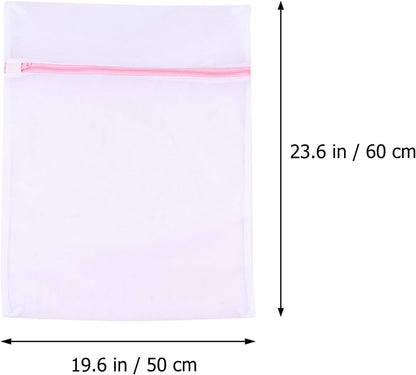 Kichvoe 4pcs Fine Mesh Laundry Bag Set with Bra Wash Pouch, Travel Storage Mesh Bags for Underwear and Delicates, Sizes 30cm 40cm 50cm – Protective Laundry Organizers for Washing Machine