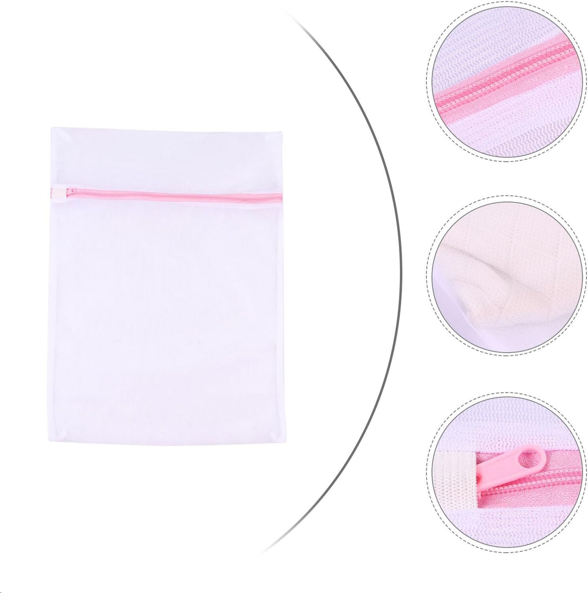 Kichvoe 4pcs Fine Mesh Laundry Bag Set with Bra Wash Pouch, Travel Storage Mesh Bags for Underwear and Delicates, Sizes 30cm 40cm 50cm – Protective Laundry Organizers for Washing Machine