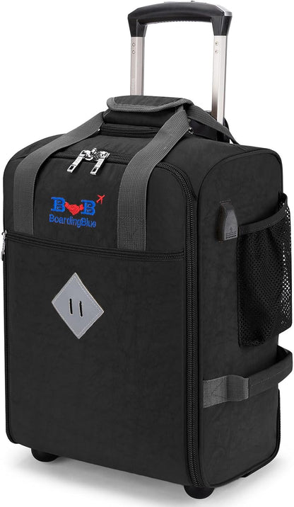 For JetBlue Airlines 17x13x8 Inches Rolling Personal Item Underseat Rolling Travel Bag - Suitable for Major Airlines including Spirit, Jetblue and Frontier- Duffel Bag Design