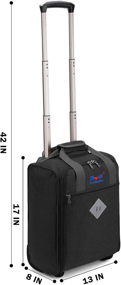 For JetBlue Airlines 17x13x8 Inches Rolling Personal Item Underseat Rolling Travel Bag - Suitable for Major Airlines including Spirit, Jetblue and Frontier- Duffel Bag Design