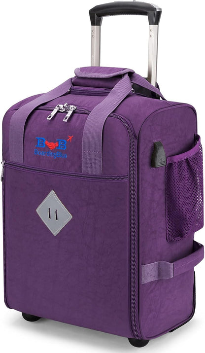 For JetBlue Airlines 17x13x8 Inches Rolling Personal Item Underseat Rolling Travel Bag - Suitable for Major Airlines including Spirit, Jetblue and Frontier- Duffel Bag Design