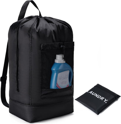 XL Travel Laundry Bag, Machine Washable Dirty Clothes Organizer with Drawstring,Large Enough to Hold 4 Loads of Laundry, Easy Fit a Laundry Hamper or Basket Travel Essentials 24" x 36"