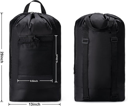 XL Travel Laundry Bag, Machine Washable Dirty Clothes Organizer with Drawstring,Large Enough to Hold 4 Loads of Laundry, Easy Fit a Laundry Hamper or Basket Travel Essentials 24" x 36"