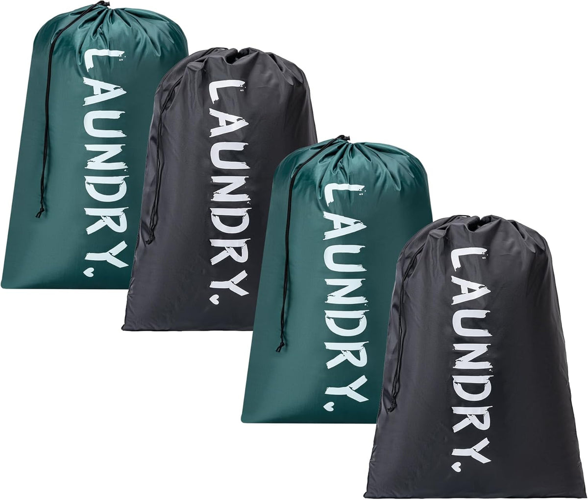 XL Travel Laundry Bag, Machine Washable Dirty Clothes Organizer with Drawstring,Large Enough to Hold 4 Loads of Laundry, Easy Fit a Laundry Hamper or Basket Travel Essentials 24" x 36"
