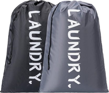 XL Travel Laundry Bag, Machine Washable Dirty Clothes Organizer with Drawstring,Large Enough to Hold 4 Loads of Laundry, Easy Fit a Laundry Hamper or Basket Travel Essentials 24" x 36"