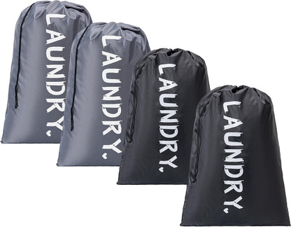 XL Travel Laundry Bag, Machine Washable Dirty Clothes Organizer with Drawstring,Large Enough to Hold 4 Loads of Laundry, Easy Fit a Laundry Hamper or Basket Travel Essentials 24" x 36"