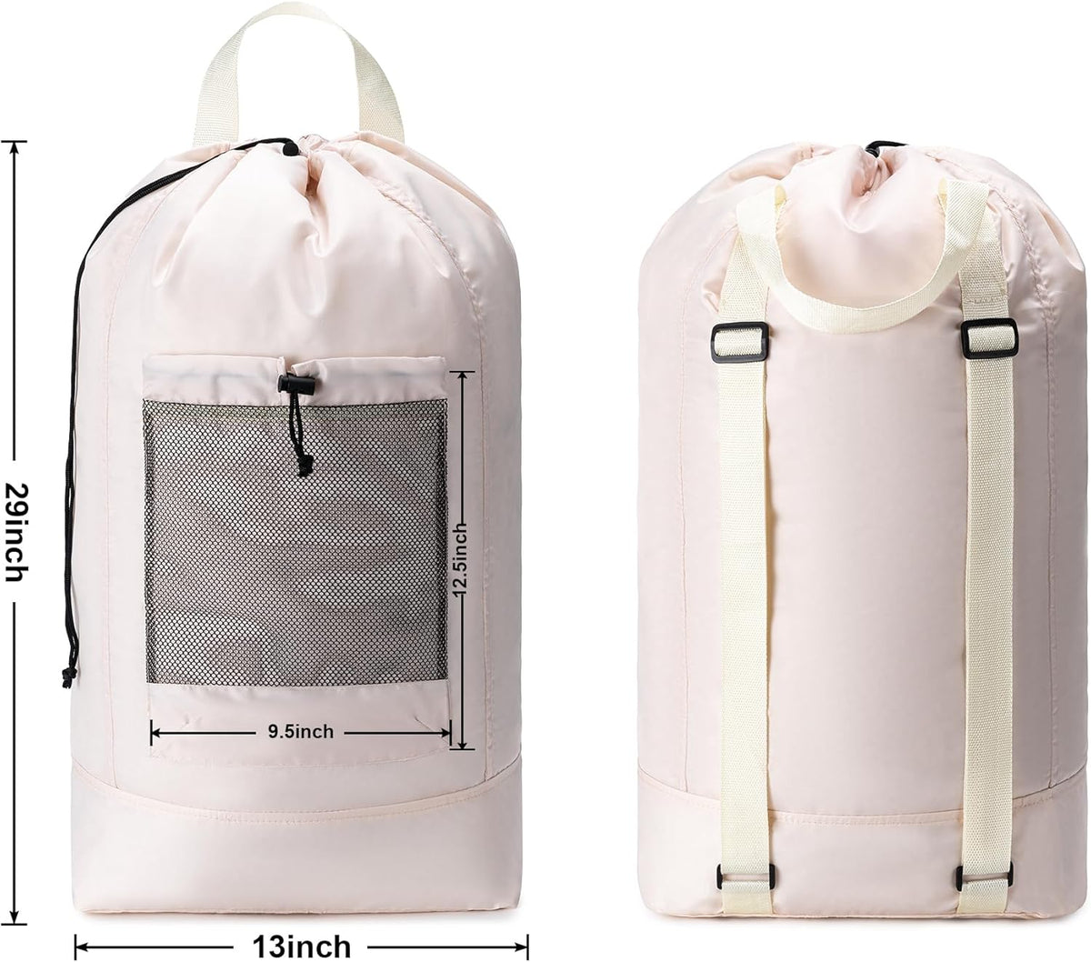 XL Travel Laundry Bag, Machine Washable Dirty Clothes Organizer with Drawstring,Large Enough to Hold 4 Loads of Laundry, Easy Fit a Laundry Hamper or Basket Travel Essentials 24" x 36"