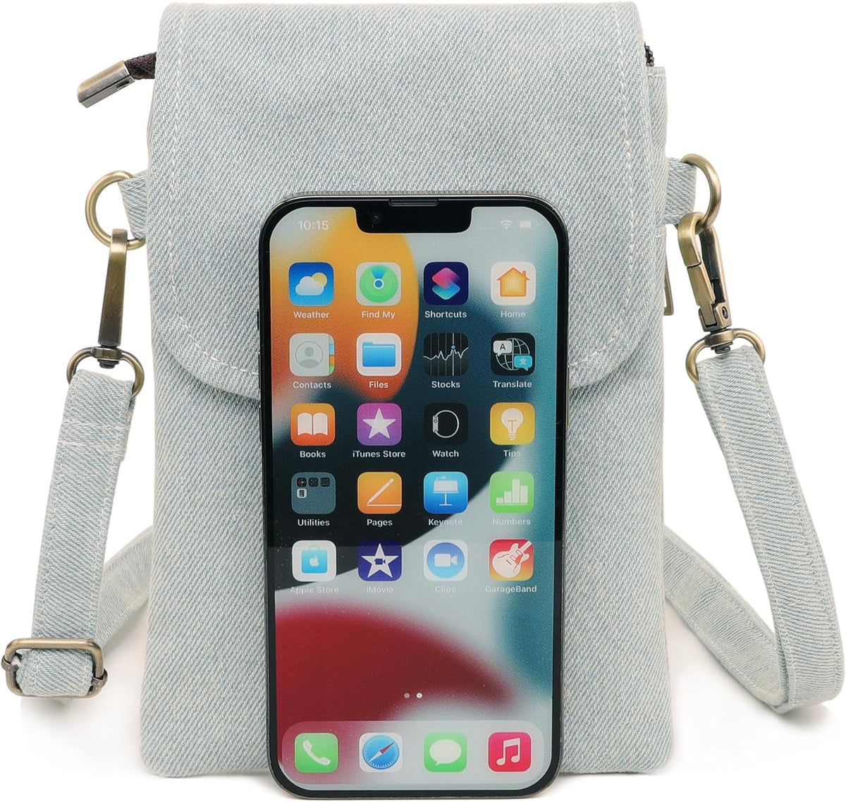 Vintage Embroidered Canvas Flip Small Crossbody Bag Cell Phone Pouch for Women Wristlet Wallet Bag Coin Purse