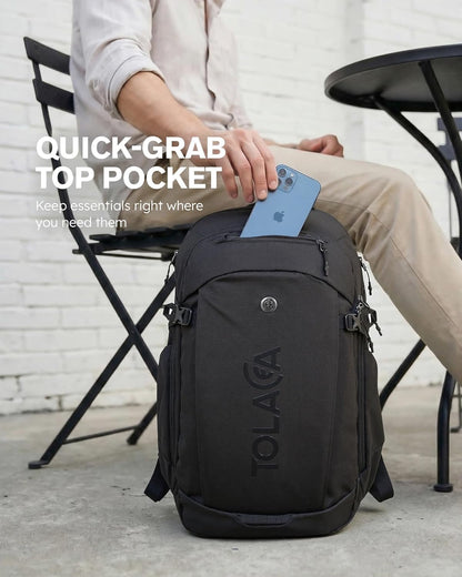 Travel Laptop Backpack 32L, TSA Friendly Flight Approved Computer Work Business Bag, Water-resistant Carry on Luggage, Durable Casual Daypack College Rucksack for Men Women