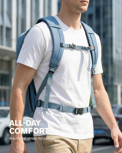 Travel Laptop Backpack 32L, TSA Friendly Flight Approved Computer Work Business Bag, Water-resistant Carry on Luggage, Durable Casual Daypack College Rucksack for Men Women