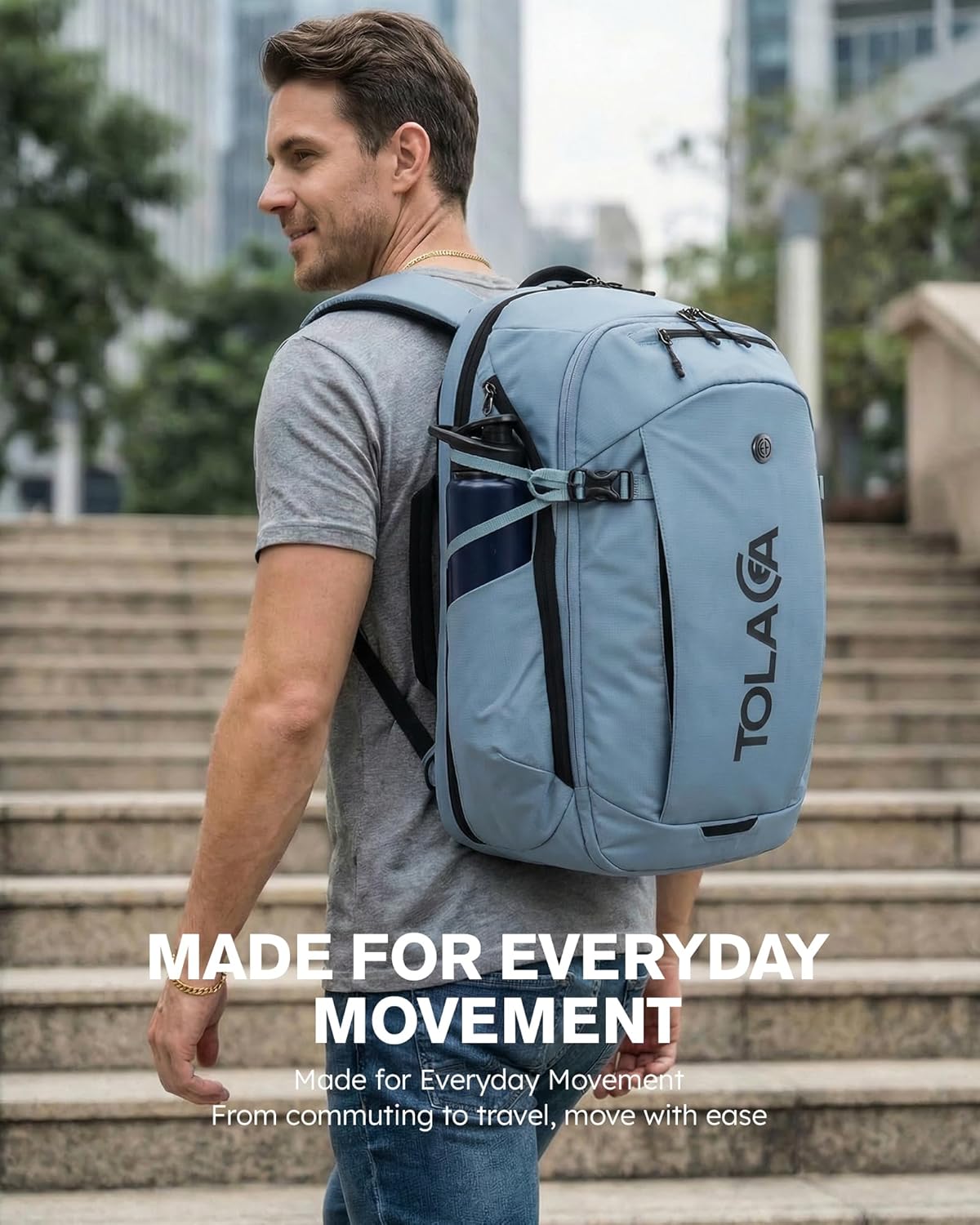 Travel Laptop Backpack 32L, TSA Friendly Flight Approved Computer Work Business Bag, Water-resistant Carry on Luggage, Durable Casual Daypack College Rucksack for Men Women