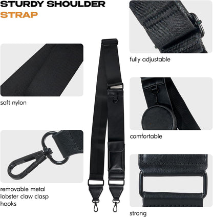 Black Crossbody Phone Bag with Adjustable Strap and Coin Pouch – Stylish PU Leather Shoulder Purse for Everyday Use