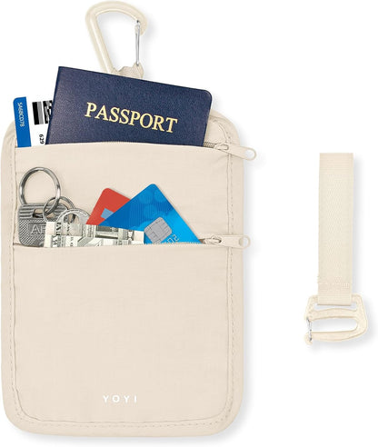 Anti-Theft Belt Waist Travel Wallet Hidden Passport 3-Zone Clip Carabiner