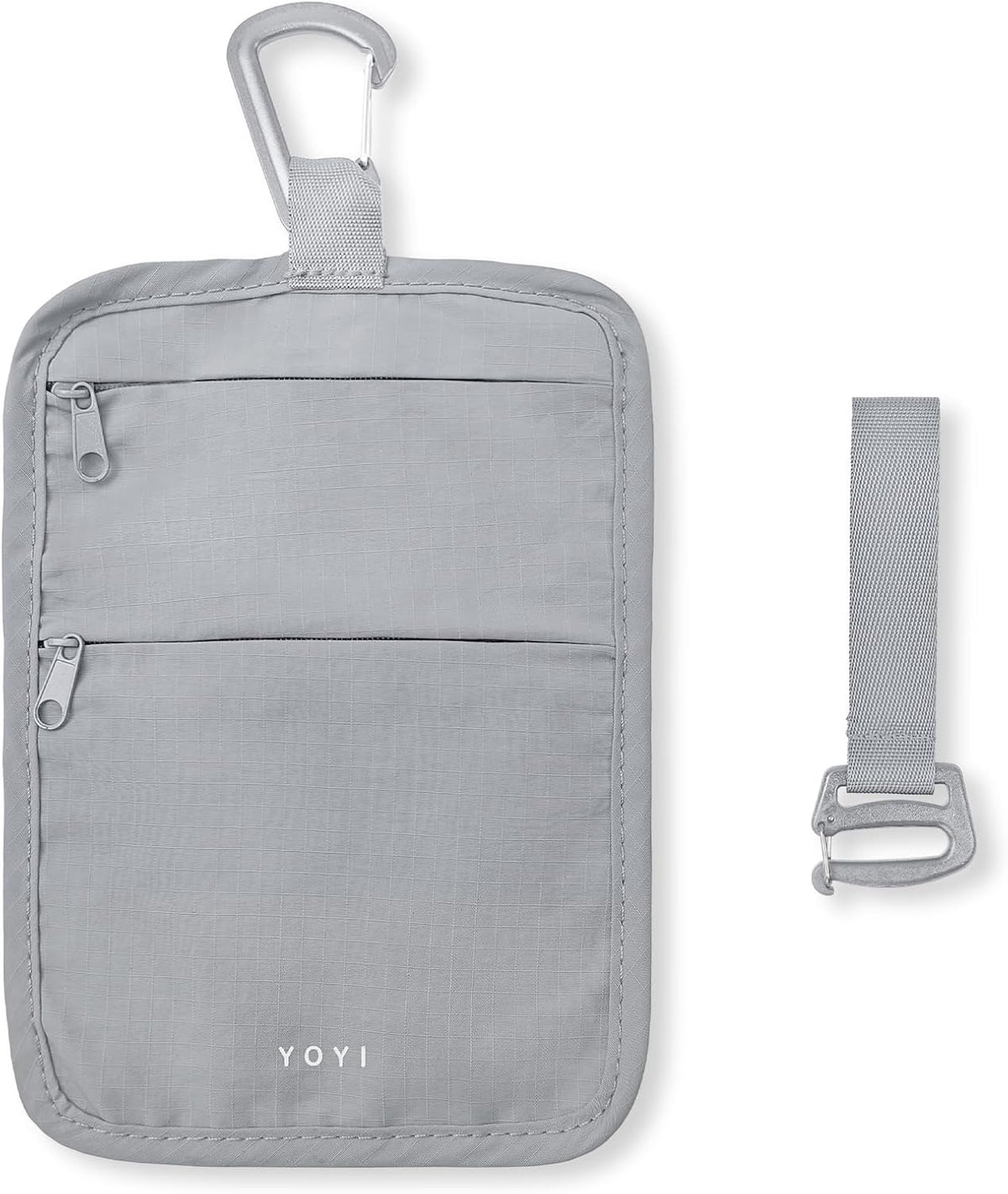 Anti-Theft Belt Waist Travel Wallet Hidden Passport 3-Zone Clip Carabiner