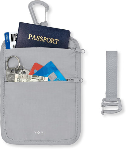 Anti-Theft Belt Waist Travel Wallet Hidden Passport 3-Zone Clip Carabiner