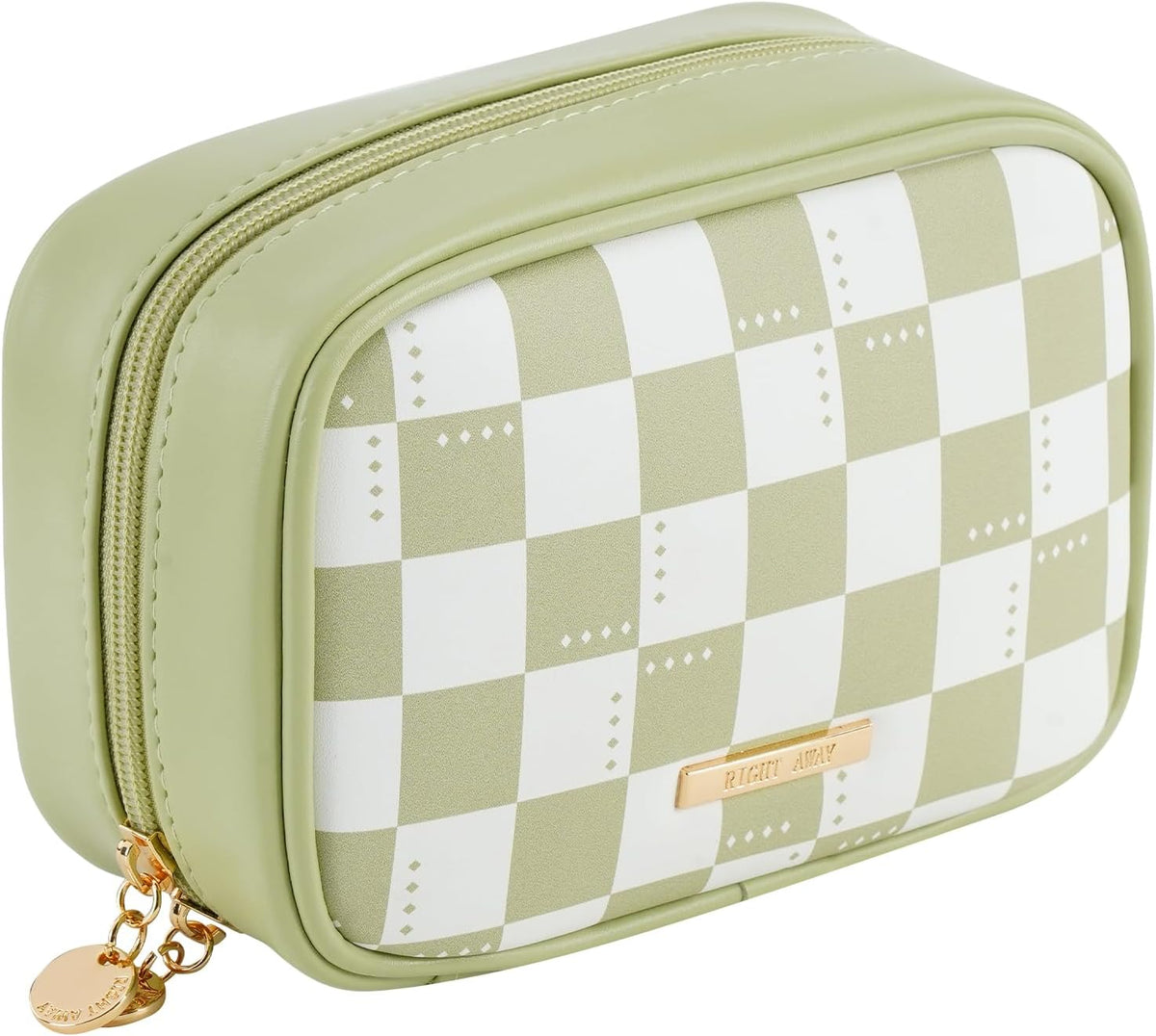 Small Makeup Bag for Purse,Cosmetic Bag Organizer for Women,Waterproof PU Leather Make Up Pouch Toiletry Bag with Pockets,Portable Makeup Case for Travel Accessories&Accessories(Pink)