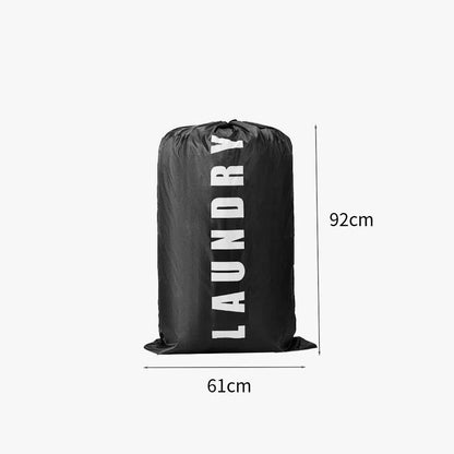 XL Travel Laundry Bag Large Machine Washable Dirty Clothes Organizer with Drawstring Foldable Lightweight 24 x 36 Inch Black