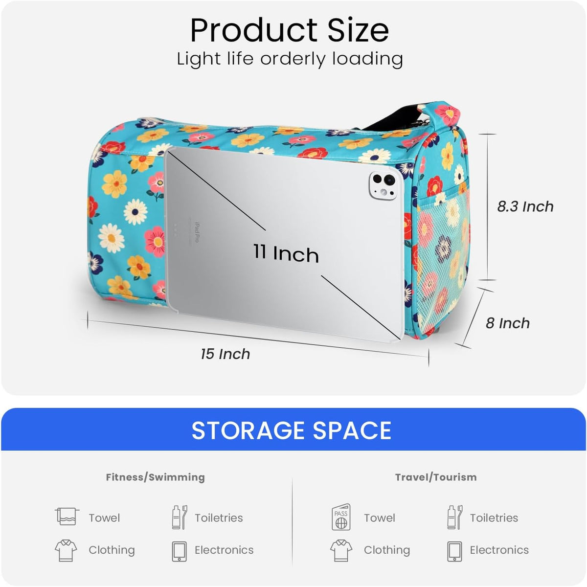 Small Gym Bag for Women & Men,Small Lightweight Duffel Bag Carry On Bags Mini Duffel Travel Bag Waterproof Sports Bags for Workout/Sport/Travel, Royal Blue,with Shoes Compartment
