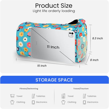 Small Gym Bag for Women & Men,Small Lightweight Duffel Bag Carry On Bags Mini Duffel Travel Bag Waterproof Sports Bags for Workout/Sport/Travel, Royal Blue,with Shoes Compartment