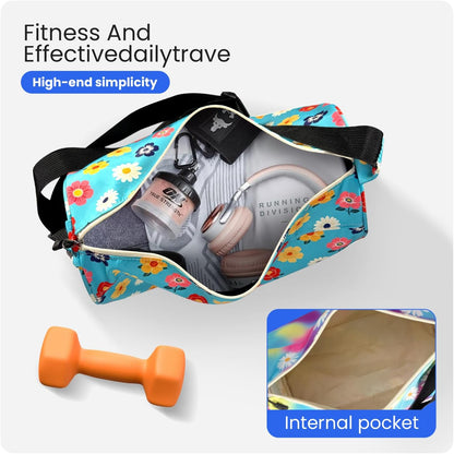 Small Gym Bag for Women & Men,Small Lightweight Duffel Bag Carry On Bags Mini Duffel Travel Bag Waterproof Sports Bags for Workout/Sport/Travel, Royal Blue,with Shoes Compartment