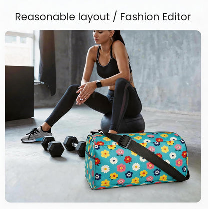 Small Gym Bag for Women & Men,Small Lightweight Duffel Bag Carry On Bags Mini Duffel Travel Bag Waterproof Sports Bags for Workout/Sport/Travel, Royal Blue,with Shoes Compartment