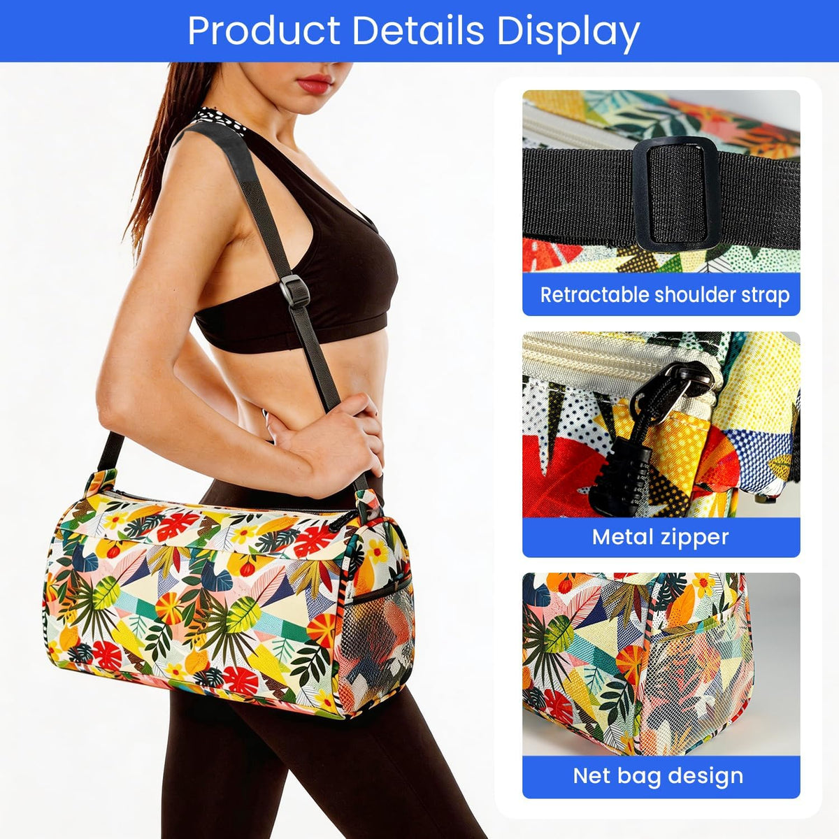 Small Gym Bag for Women & Men,Small Lightweight Duffel Bag Carry On Bags Mini Duffel Travel Bag Waterproof Sports Bags for Workout/Sport/Travel, Royal Blue,with Shoes Compartment