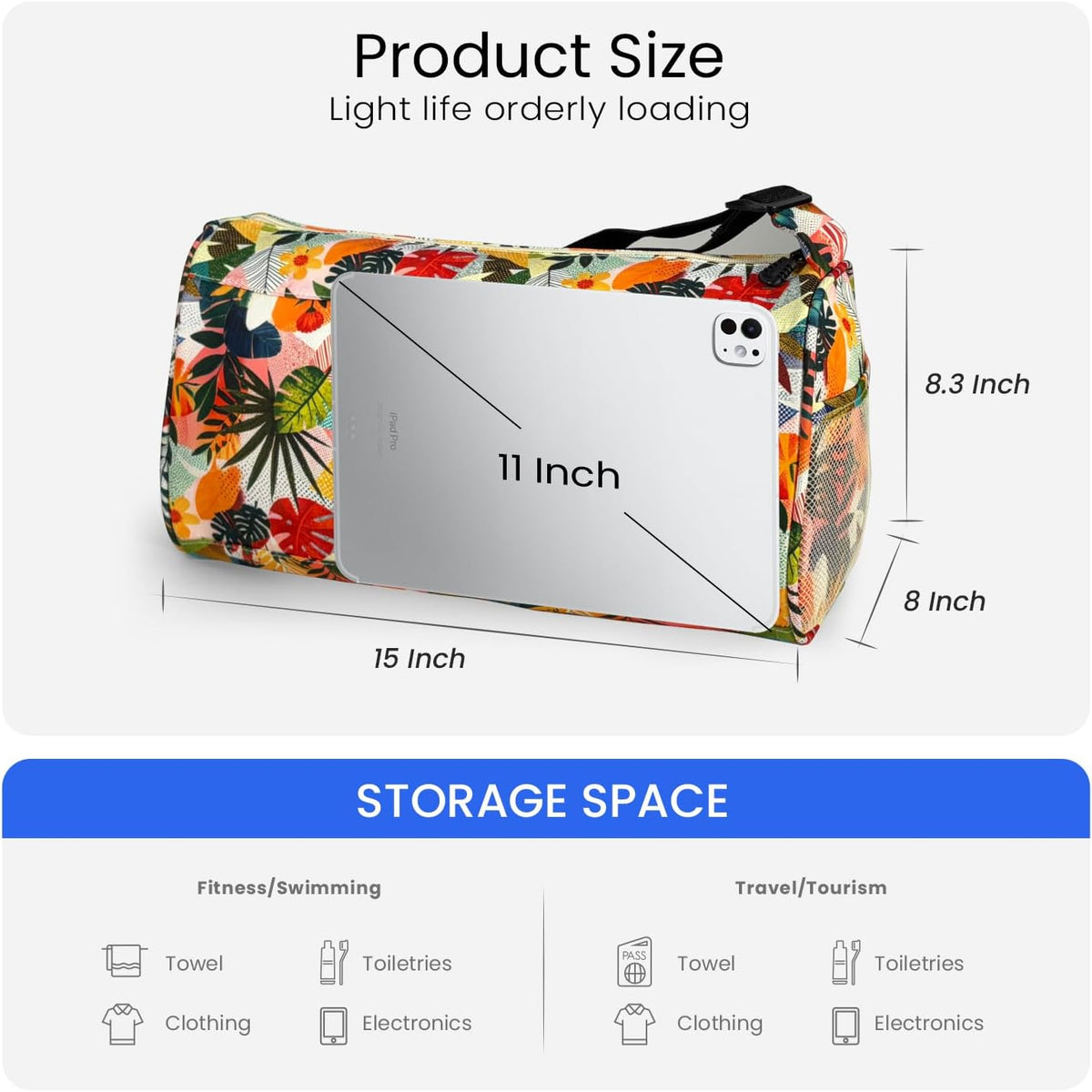 Small Gym Bag for Women & Men,Small Lightweight Duffel Bag Carry On Bags Mini Duffel Travel Bag Waterproof Sports Bags for Workout/Sport/Travel, Royal Blue,with Shoes Compartment