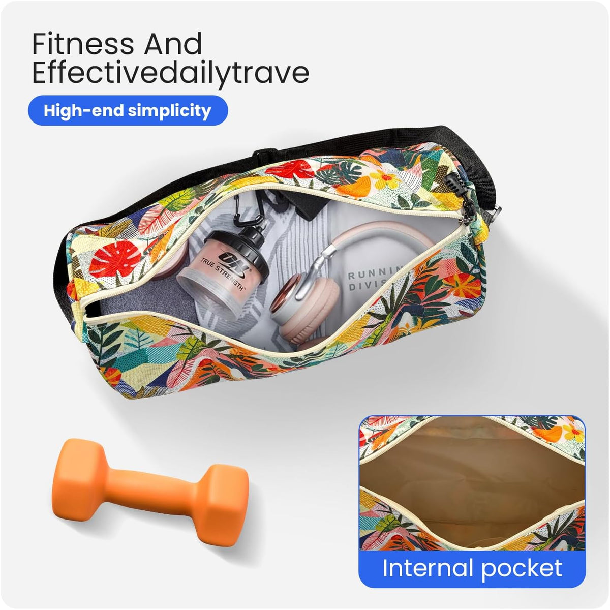 Small Gym Bag for Women & Men,Small Lightweight Duffel Bag Carry On Bags Mini Duffel Travel Bag Waterproof Sports Bags for Workout/Sport/Travel, Royal Blue,with Shoes Compartment