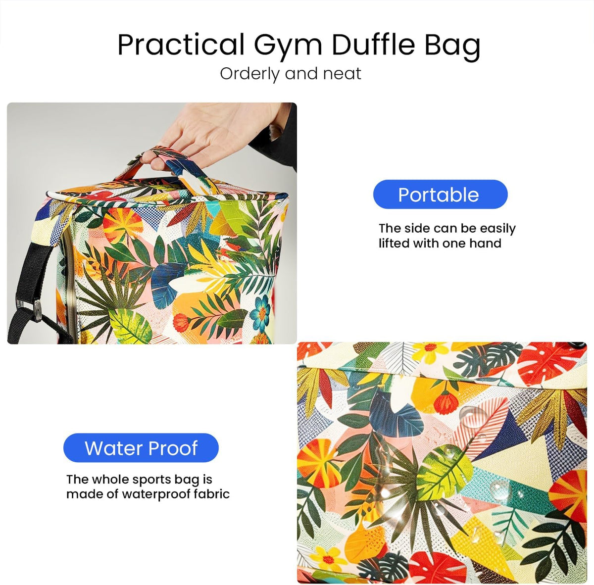 Small Gym Bag for Women & Men,Small Lightweight Duffel Bag Carry On Bags Mini Duffel Travel Bag Waterproof Sports Bags for Workout/Sport/Travel, Royal Blue,with Shoes Compartment