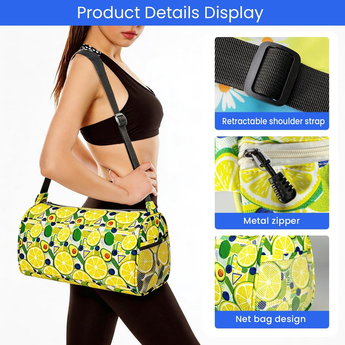 Small Gym Bag for Women & Men,Small Lightweight Duffel Bag Carry On Bags Mini Duffel Travel Bag Waterproof Sports Bags for Workout/Sport/Travel, Royal Blue,with Shoes Compartment